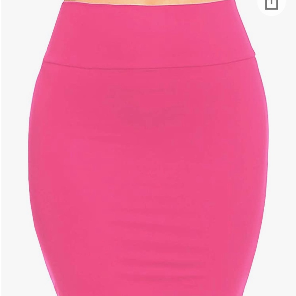 Hot pink mini cotton skirt